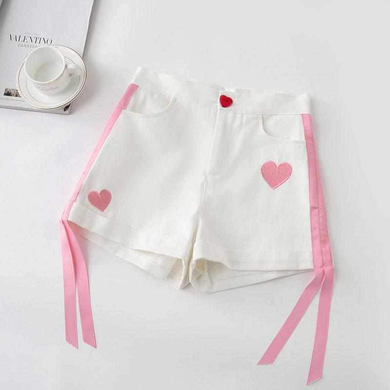 Hearts and Ribbons Highwaisted Shorts